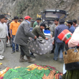 ACCIDENTE. En la carretera a Yungas.