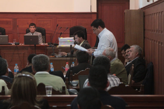 AUDIENCIA. Una escena del acto procesal ayer en el Tribunal Supremo de Justicia.