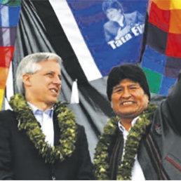 Binomio. El presidente Evo Morales y el vicepresidente lvaro Garca Linera.