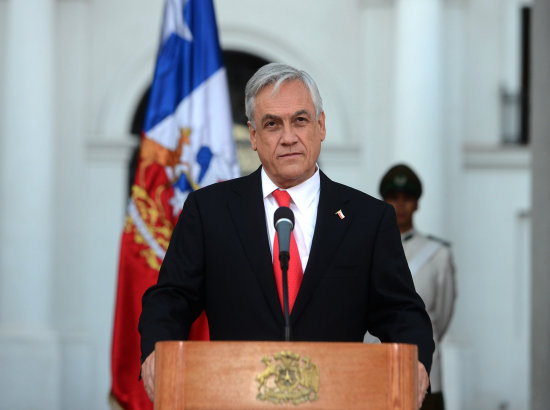 PRONUNCIAMIENTO. El presidente de la Repblica de Chile, Sebastin Piera.