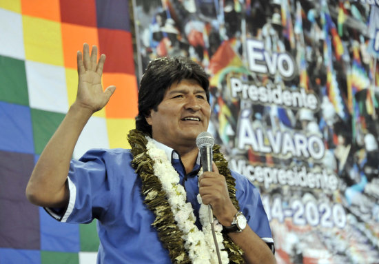 CAMPAA. El presidente Evo Morales durante el ampliado nacional del MAS.