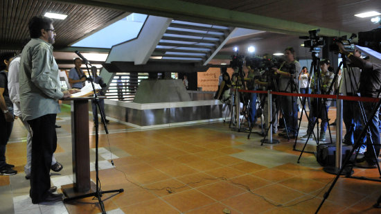 DENUNCIA. Los delegados de las FARC al dilogo en La Habana, Cuba.