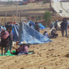 ALLANAMIENTO. Centenares de personas, desde el sbado, permanecen en carpas sobre terrenos de propiedad de la familia Urquizu Calancha, ubicada en la zona de K'atalla Baja.