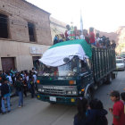 As fueron recibidos en Camargo los integrantes del equipo de ftbol del colegio 3 de Abril.