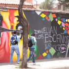 POLMICA. El mural pintado en la calle Destacamento 317; la polmica est instalada.