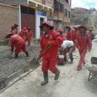 CARACTERSTICA. Construyeron un pavimento de ocho por ocho metros de ancho en la calle Luis Carranza Siles.