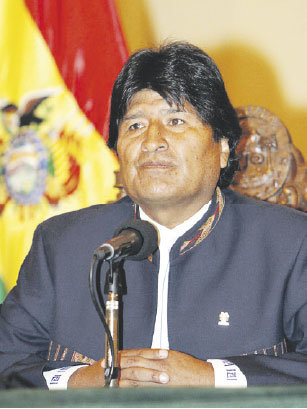 Conferencia. El presidente Evo Morales se refiri ayer a varios temas ligados a la justicia.