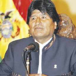 Conferencia. El presidente Evo Morales se refiri ayer a varios temas ligados a la justicia.