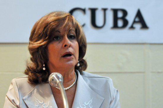 INFORME. La ministra cubana de Justicia, Mara Esther Reus Gonzlez,