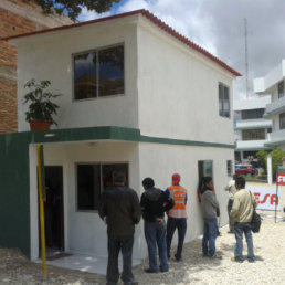 PROTOTIPO. Fancesa construy esta casa en apenas cinco das, incluso en lluvia.