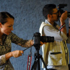 NEGOCIACIONES. La guerrillera e integrante de la mesa negociadora de las FARC, la holandesa Tanja Nijmeijer, ayer en La Habana.