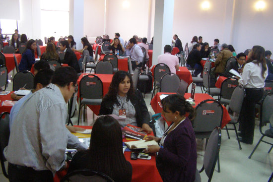 CITAS. Participaron 77 empresas, que sostuvieron 456 reuniones ayer, durante la Rueda de Negocios.