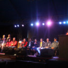 CEREMONIA. Autoridades y representantes de la plataforma institucional de la Fundacin Fexpo compartieron escenario, anoche.