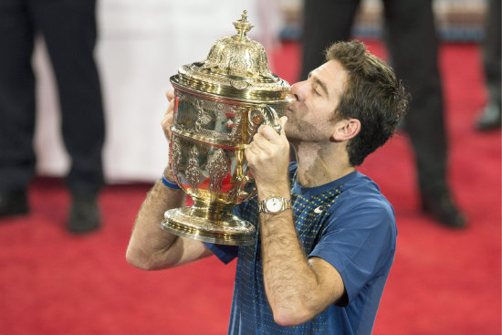 Juan Martn del Potro logr el ttulo de Basilea a costa de Roger Federer.