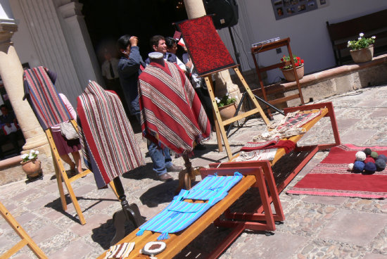 LANZAMIENTO. Una muestra de los tejidos que se exhibirn en el encuentro.