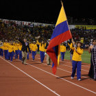 Sucre fue sede de los Bolivarianos en 2009. En la foto, la delegacin de Colombia, con Mariana Pajn por delante.