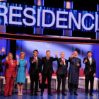 DEBATE. Los principales candidatos chilenos durante un reciente foro.