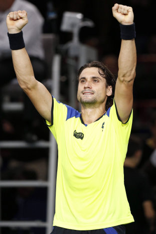 Ferrer celebra su triunfo de ayer.