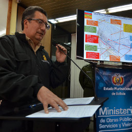 ACCIDENTE. El ministro de Obras Pblicas, Vladimir Snchez, brind un informe sobre el hecho.