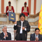 ACTO. La promulgacin de la ley se realiz ayer, en Palacio de Gobierno.