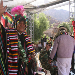 SONRIENTE. El presidente Evo Morales durante su visita al Departamento de Potos.