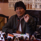 CONFERENCIA. El presidente Evo Morales en Sucre, ayer.