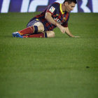 Lionel Messi se lesion en el partido contra el Betis.