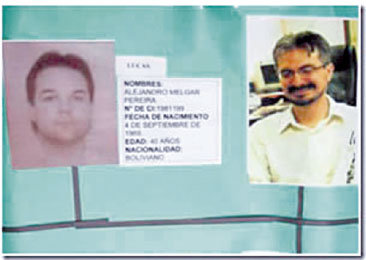 Detenido. Alejandro Melgar Pereira.