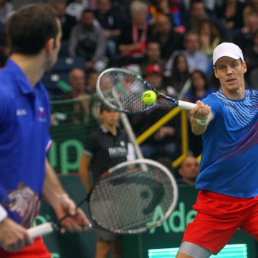 Tomas Berdych (i) y Radek Stepanekh (d), la dupla ganadora.