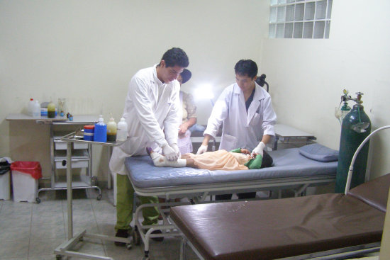 ATENCIN. El Hospital Universitario se consolida como centro de choque en la ciudad.