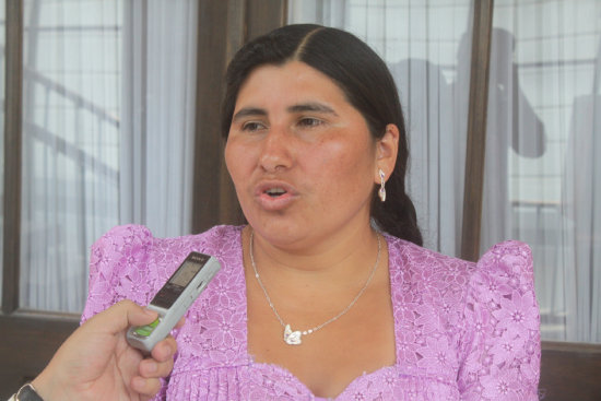 CANDIDATA POTENCIAL. La senadora Nlida Sifuentes, ayer, en la Gobernacin.