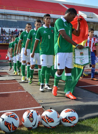 Ingreso de la seleccin boliviana.