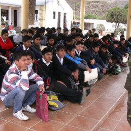 FORMACIN. Premilitares iniciaron su instruccin militar.