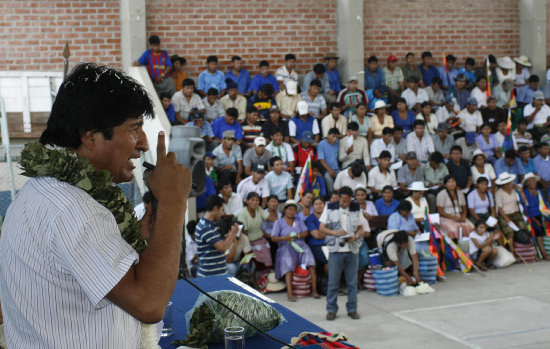 BASTIN. El Chapare es el principal bastin del presidente Evo Morales, el lugar donde tambin hay excedentes de plantaciones de coca.