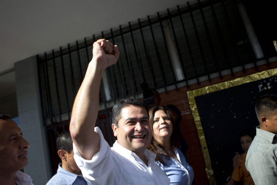 GANADOR. El candidato presidencial del oficialista Partido Nacional, Juan Orlando Hernndez.