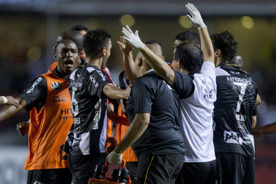 El Ponte Preta venci al Sao Paulo en el partido de ida, hace una semana.