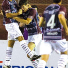 Una de las celebraciones del equipo argentino de Lans, que anoche avanz a la final