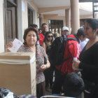 PARTICIPACIN. Ms de 1.100 residentes potosinos en Sucre emitieron su voto ayer.