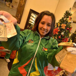 Nataly Camacho fue la figura de Bolivia en los Bolivarianos de Per.