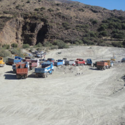 CANTERA. La Calera es una de las fuentes de donde SERMISUD provee de piedra caliza a la Fbrica Nacional de Cemento S.A. (FANCESA).