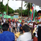 Discurso. El presidente Evo Morales particip de un acto de entrega de equipamiento en el municipio de Cobija, ayer.