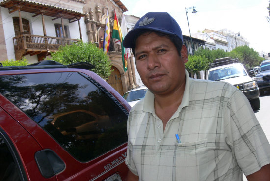 AUTORIDAD. El alcalde de Mojocoya, Alejandro Padilla, en una de sus apariciones pblicas en la ciudad de Sucre.