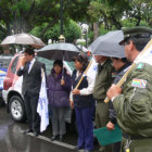 HOMENAJE. El Defensor del Pueblo de Chuquisaca realiz una caravana y un acto conmemorativo.