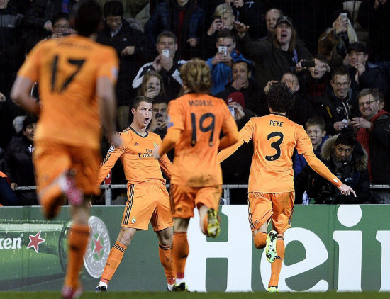 Cristiano Ronaldo marc un gol en la victoria sobre el Copenhagen.