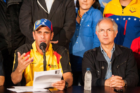 CAPRILES. El lder opositor fue el jefe de campaa de la Mesa de Unidad Democrtica.