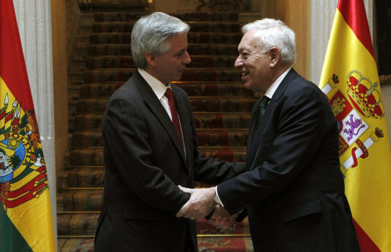 DIPLOMACIA. El encuentro entre Garca Linera y Garca-Margallo.