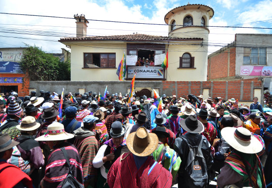 CONGRESO. La sede del CONAMAQ en La Paz.