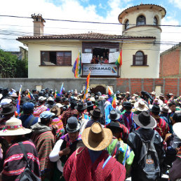 CONGRESO. La sede del CONAMAQ en La Paz.