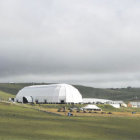 PREPARATIVOS. Vista de la instalacin donde tendr lugar la celebracin del funeral del ex presidente sudafricano Nelson Mandela.