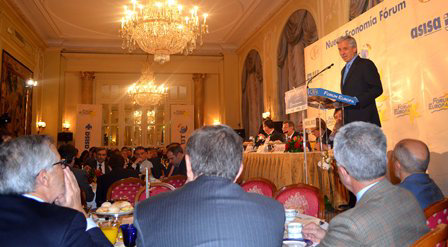 DISCURSO. El vicepresidente lvaro Garca Linera en Espaa, ayer.